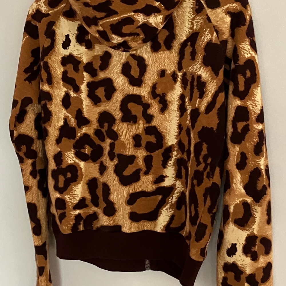 Gwen Stefani L.A.M.B Vintage Iconic Cotton Leopard Print Hoodie M - Picture 2 of 7